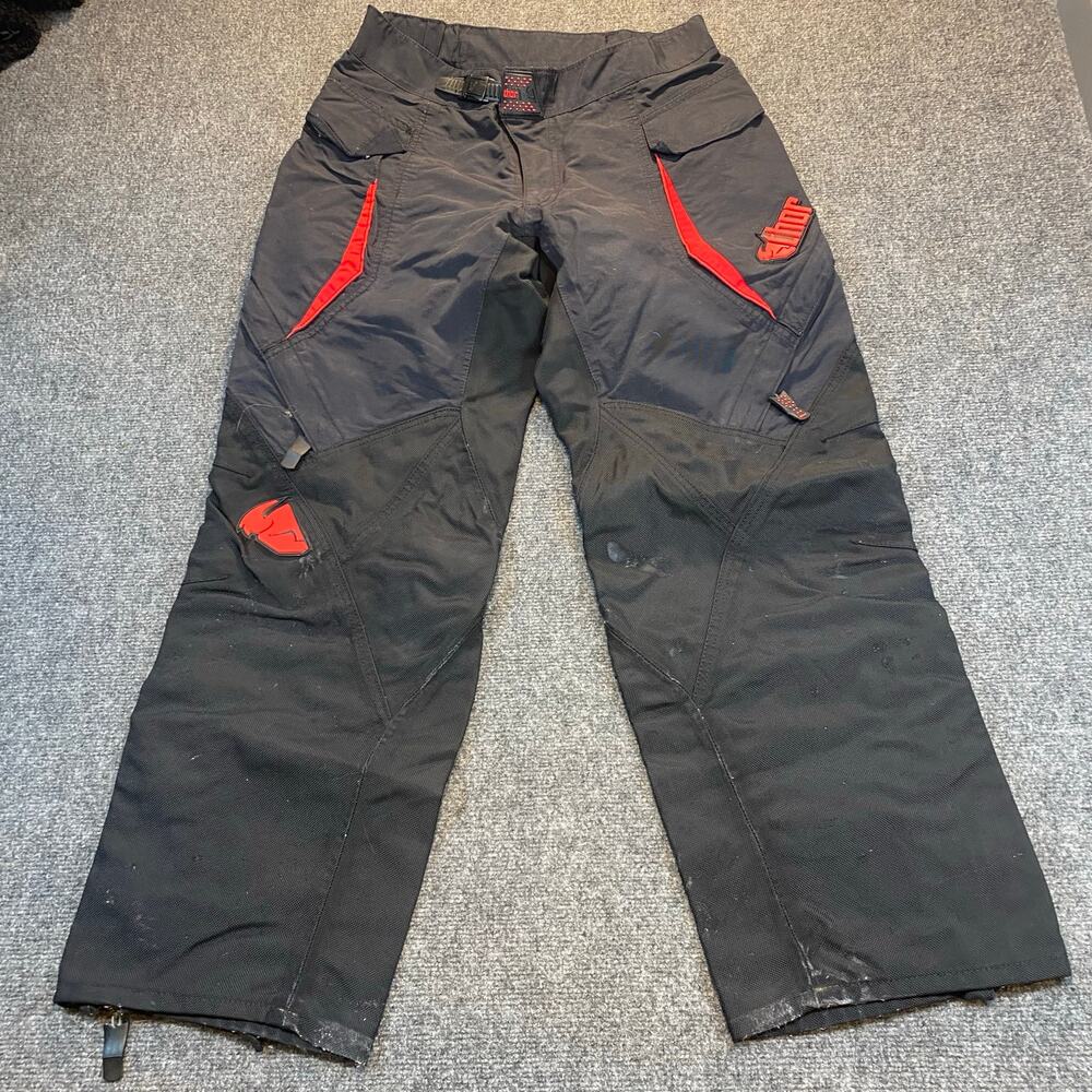 Vintage Thor Motorcycle Racing Tech Wear Black Pants Mens Size 36 Nylon